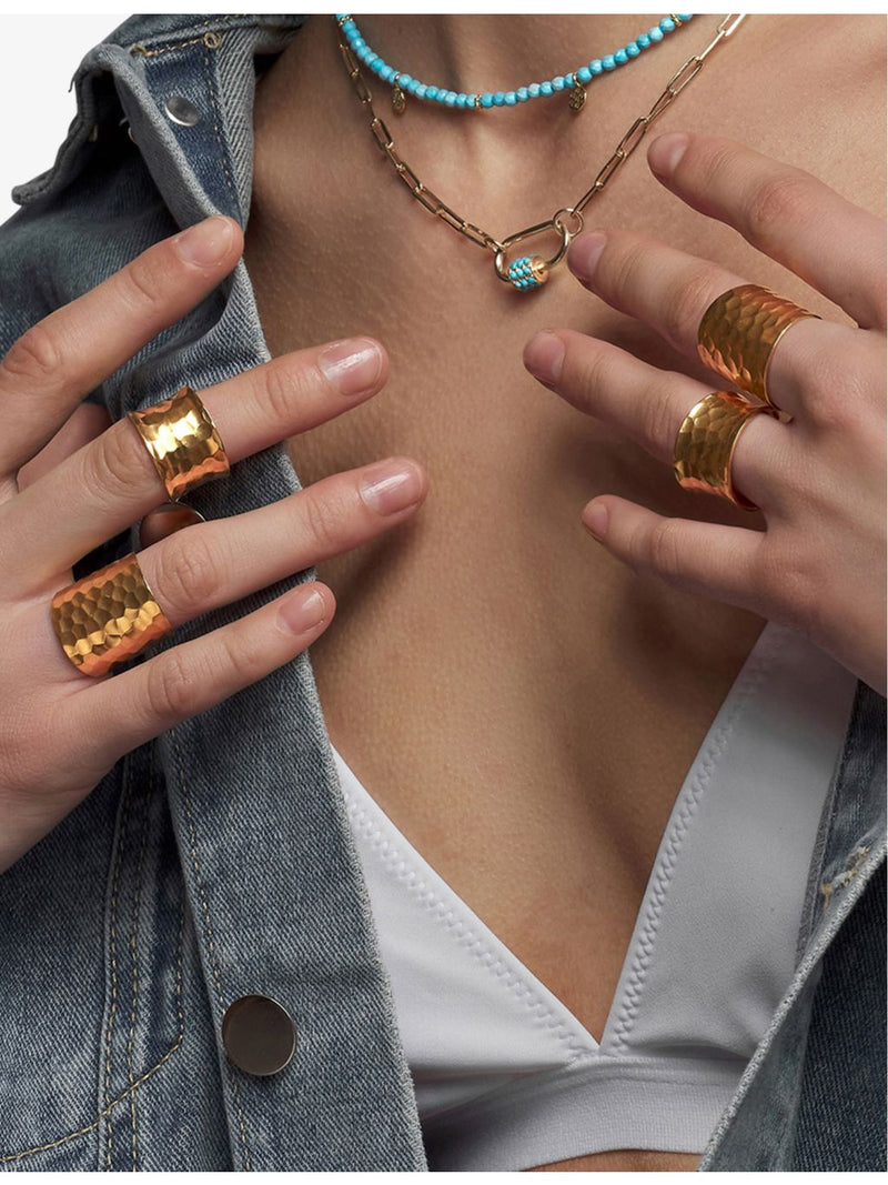 Amadeus Nudo 14ct yellow-gold vermeil ring, UK version