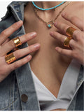Amadeus Nudo 14ct yellow-gold vermeil ring, UK version