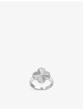 Van Cleef & Arpels Vintage Alhambra guilloché ring 18ct white gold (British brand)