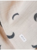 Organic Zoo cotton muslin square moon print 65cm (British brand)
