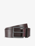 HUGO Logo-embossed Leather Belt 4cm