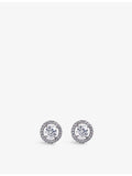 CARAT London sterling silver cubic zirconia stud earrings 0.45ct, UK version
