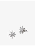 CARAT London star-shaped sterling silver earrings with cubic zirconia, UK version