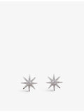 CARAT London star-shaped sterling silver earrings with cubic zirconia, UK version