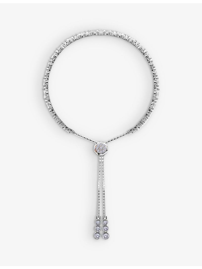 CARAT London Quentin sterling silver bracelet with 2.56ct cubic zirconia (British brand)