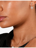 CARAT London star-shaped cubic zirconia drop earrings 2.3cm - British product