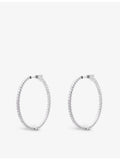 CARAT London Paloma sterling silver cubic zirconia hoop earrings - British product