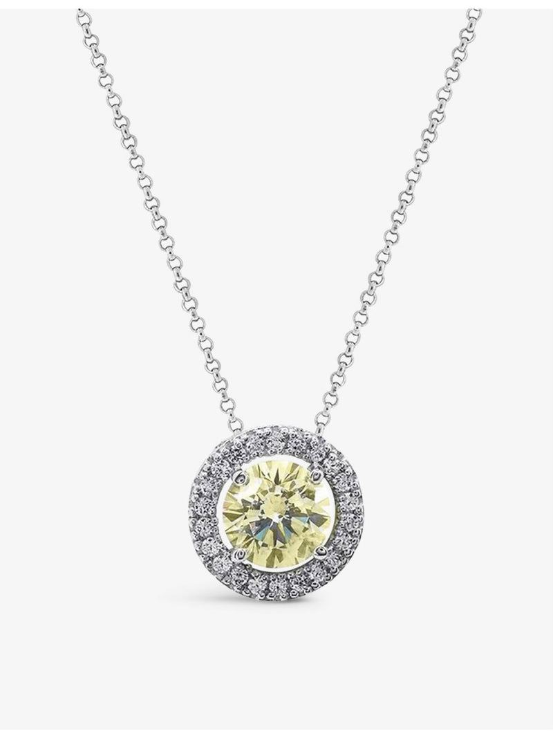 CARAT London yellow cubic zirconia pendant necklace 1.25ct, imported from the UK