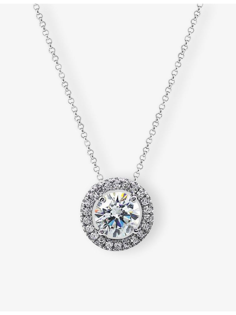 CARAT London Gwen sterling silver cubic zirconia necklace, imported from the UK