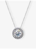 CARAT London Gwen sterling silver cubic zirconia necklace, imported from the UK