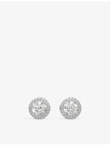 selfridges Swarovski Constella Rhodium-Plated and Zirconia Stud Earrings- Buy online at McGrocer