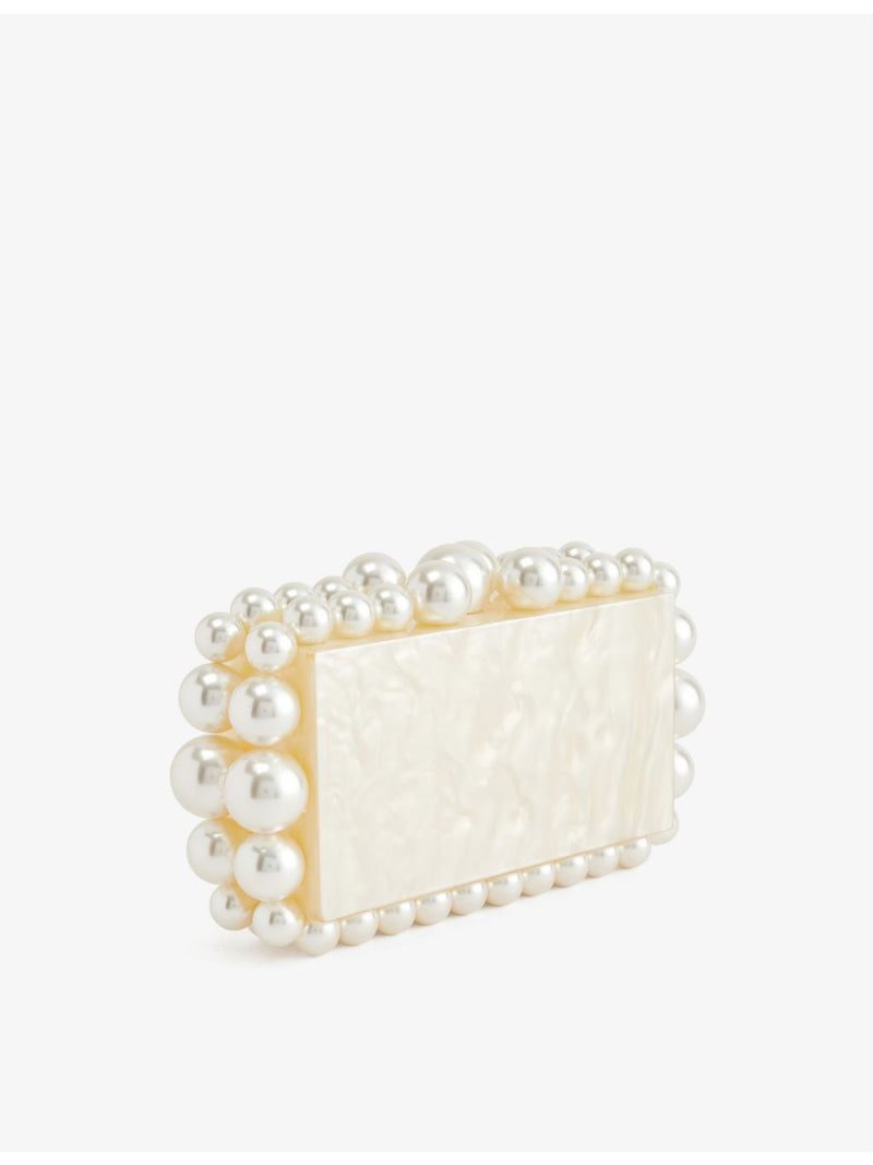 Cult Gaia faux-pearl acrylic clutch bag - British product