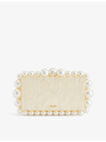 Cult Gaia faux-pearl acrylic clutch bag - British product