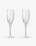 Christofle Iriana crystal champagne flutes set of two, UK version