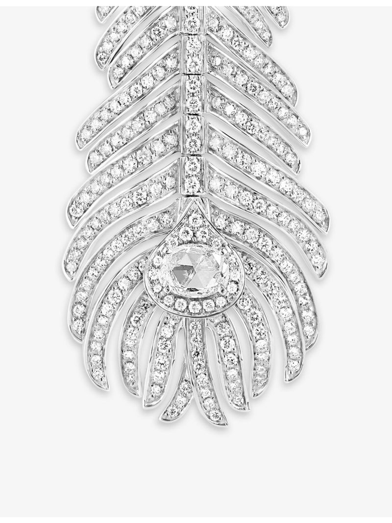Boucheron diamond pendant earrings 18ct white gold 2.35ct, imported from the UK