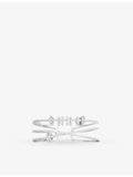 APM Monaco sterling silver zirconia cuff bracelet (British brand)