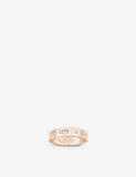 APM Monaco Morse Code Love 18ct Rose Gold-Plated Brass and Zirconia Ring