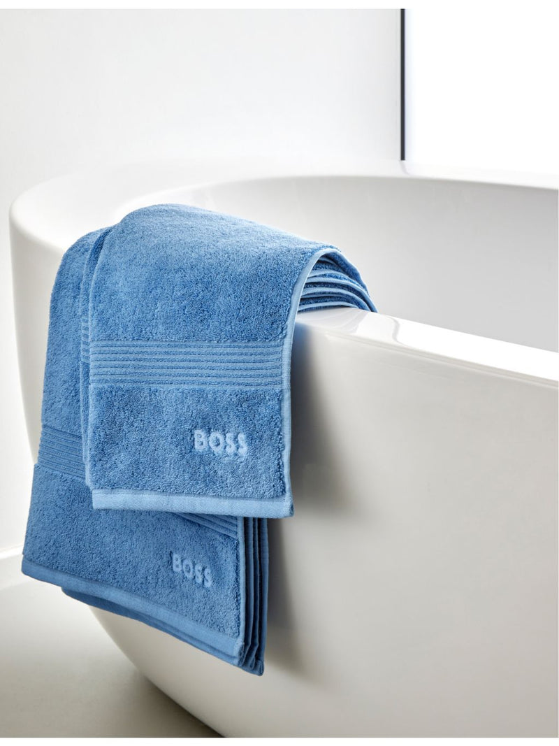 BOSS Loft embroidered cotton towel in various sizes (British brand)