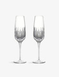 Waterford Lismore Diamond crystal flutes set of two 315ml, UK version