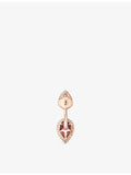 Boucheron Serpent Bohème rose gold earring with rhodolite garnet (British brand)