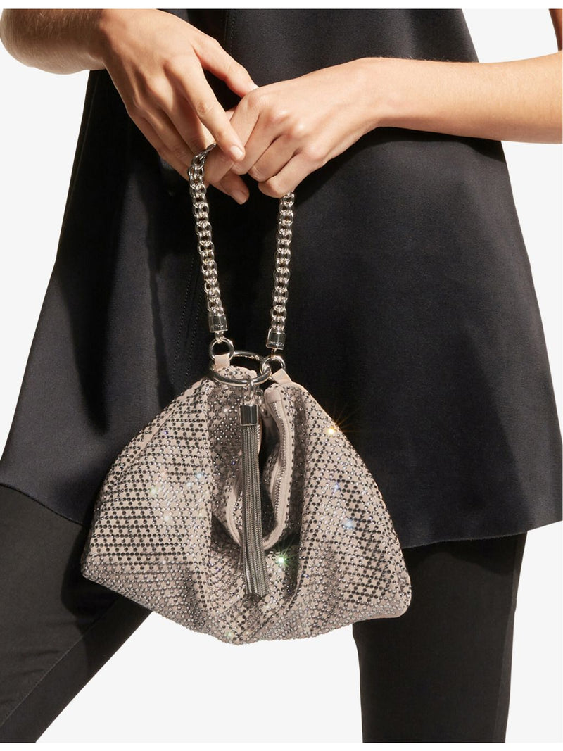 Jimmy Choo medium crystal-embellished suede clutch bag, UK version