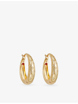 selfridges Astley Clarke Celestial Tiny Star 18ct Yellow Gold-Plated Sterling Silver White Sapphire Hoop Earrings- Buy online at McGrocer