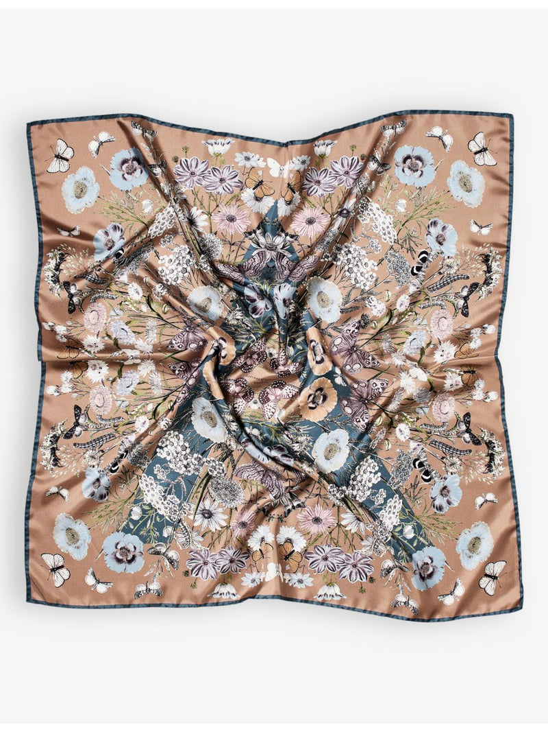 Aspinal of London silk scarf floral print - British product