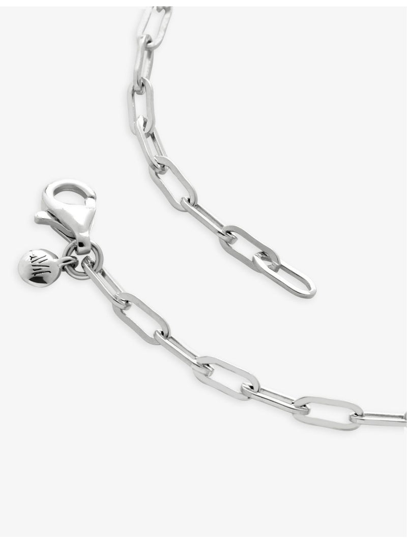 Monica Vinader Mini Paperclip sterling silver chain bracelet, UK version