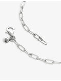 Monica Vinader Mini Paperclip sterling silver chain bracelet, UK version