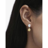 Monica Vinader pearl drop earrings 18ct gold vermeil (British brand)