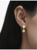 Monica Vinader pearl drop earrings 18ct gold vermeil (British brand)