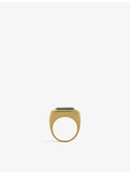 Monica Vinader green onyx cocktail ring in recycled silver, UK version