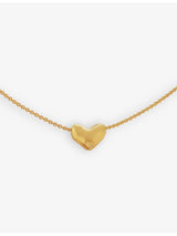 selfridges Monica Vinader Heart-Charm 18ct Yellow Gold-Plated Vermeil Sterling-Silver Pendant Necklace- Buy online at McGrocer
