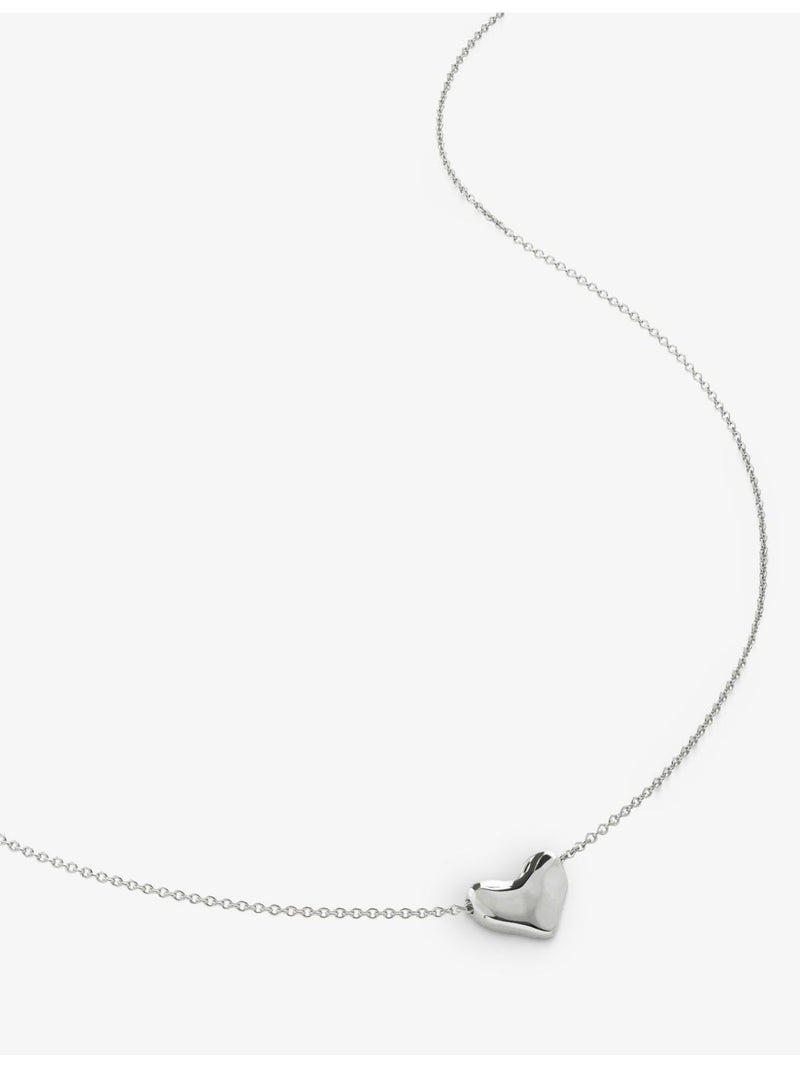 Monica Vinader sterling silver heart pendant necklace, imported from the UK