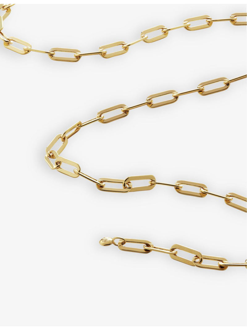 Monica Vinader 18ct yellow gold vermeil paperclip necklace 50cm - British product