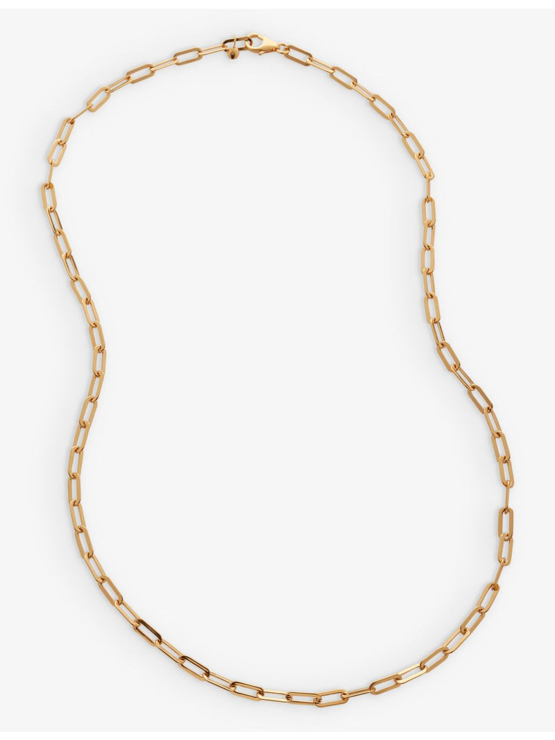 Monica Vinader 18ct yellow gold vermeil paperclip necklace 50cm - British product