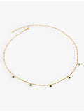 Monica Vinader green onyx choker necklace vermeil sterling silver, UK version