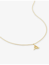 selfridges Monica Vinader 18ct Yellow Gold-Plated Vermeil Sterling Silver Letter Charm Pendant Necklace- Buy online at McGrocer