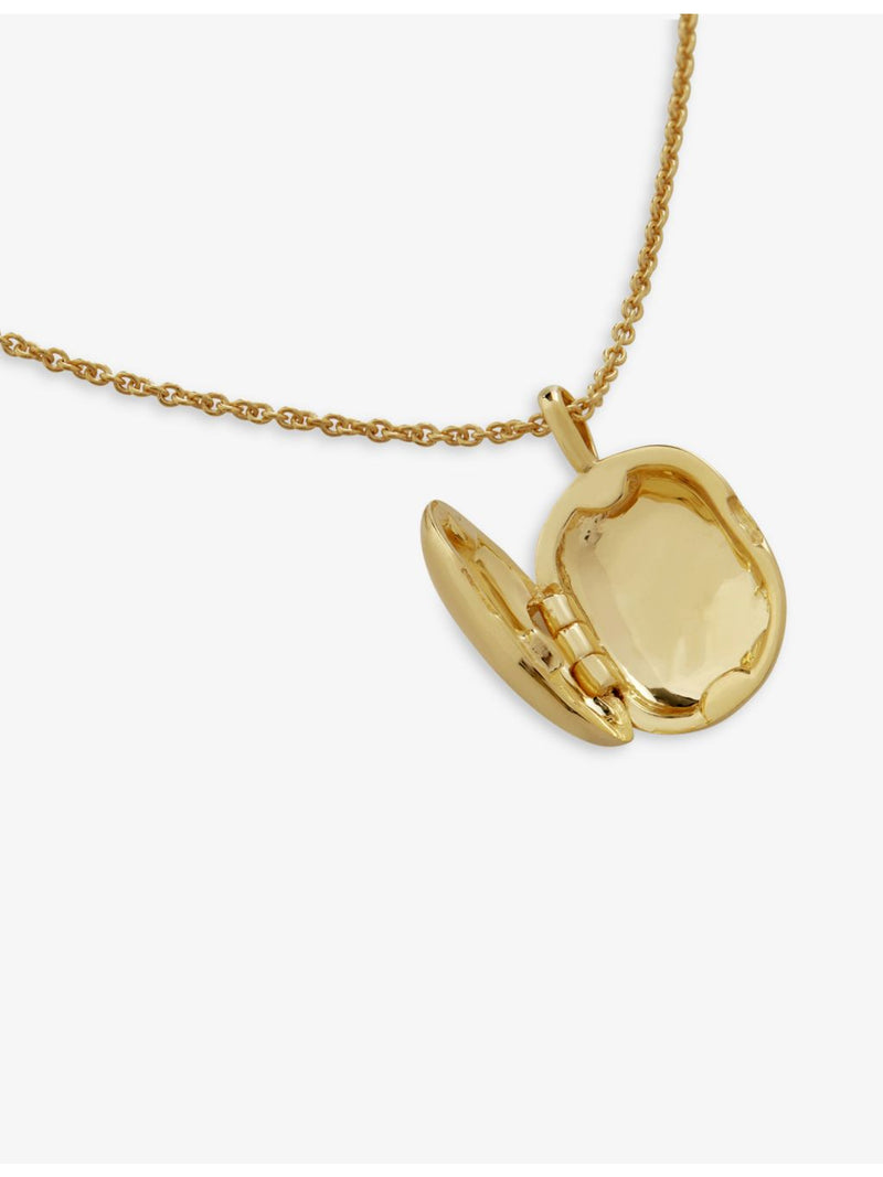 Monica Vinader 18ct gold-plated vermeil locket necklace, UK version