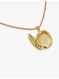 Monica Vinader 18ct gold-plated vermeil locket necklace, UK version