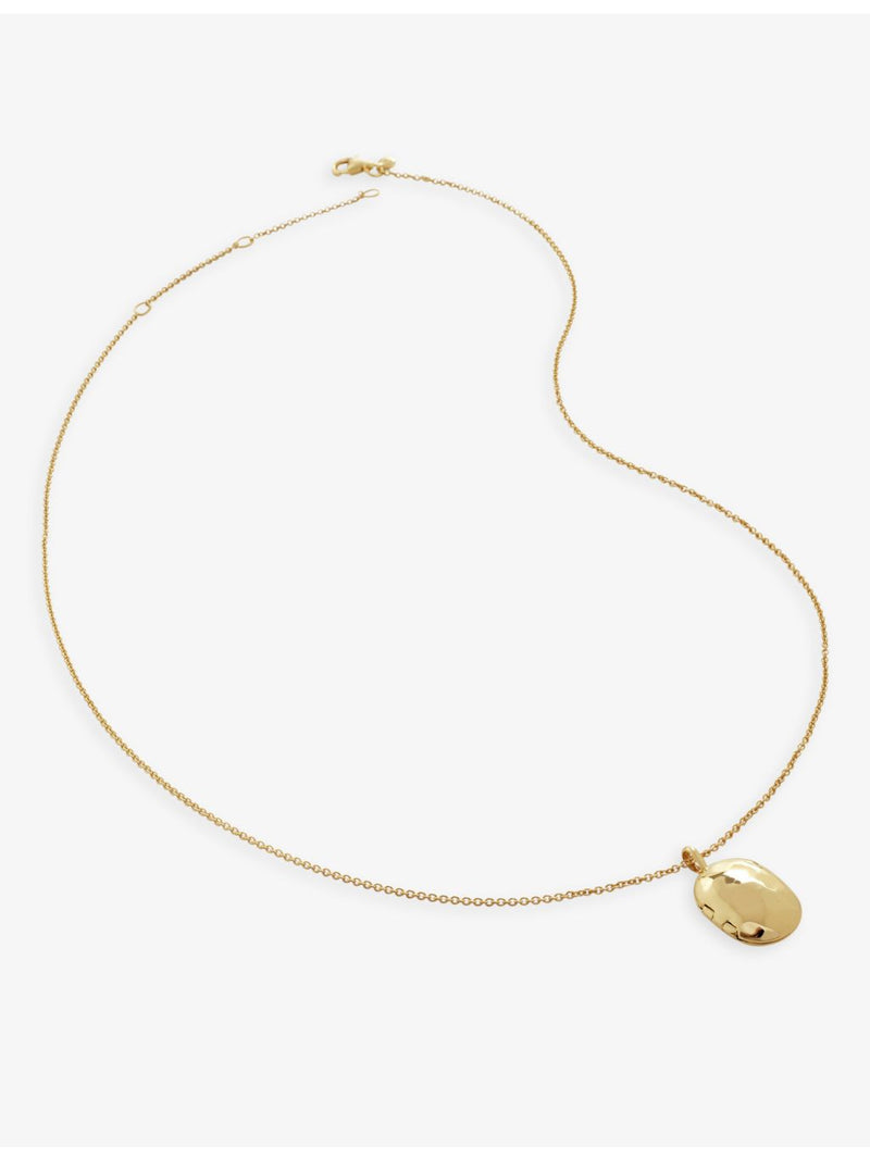 Monica Vinader 18ct gold-plated vermeil locket necklace, UK version