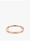 Tiffany Lock diamond bangle bracelet in 18ct rose-gold (British brand)