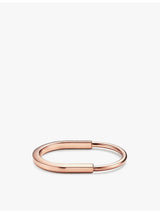 selfridges Tiffany & Co. Lock 18ct Rose-Gold Bangle Bracelet- Buy online at McGrocer