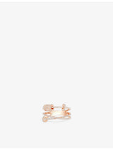 selfridges APM Monaco Triple-band 18ct Rose Gold-Plated Metal Alloy and Cubic Zirconia Ring- Buy online at McGrocer