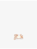 APM Monaco triple-band ring 18ct rose gold-plated cubic zirconia (British brand)