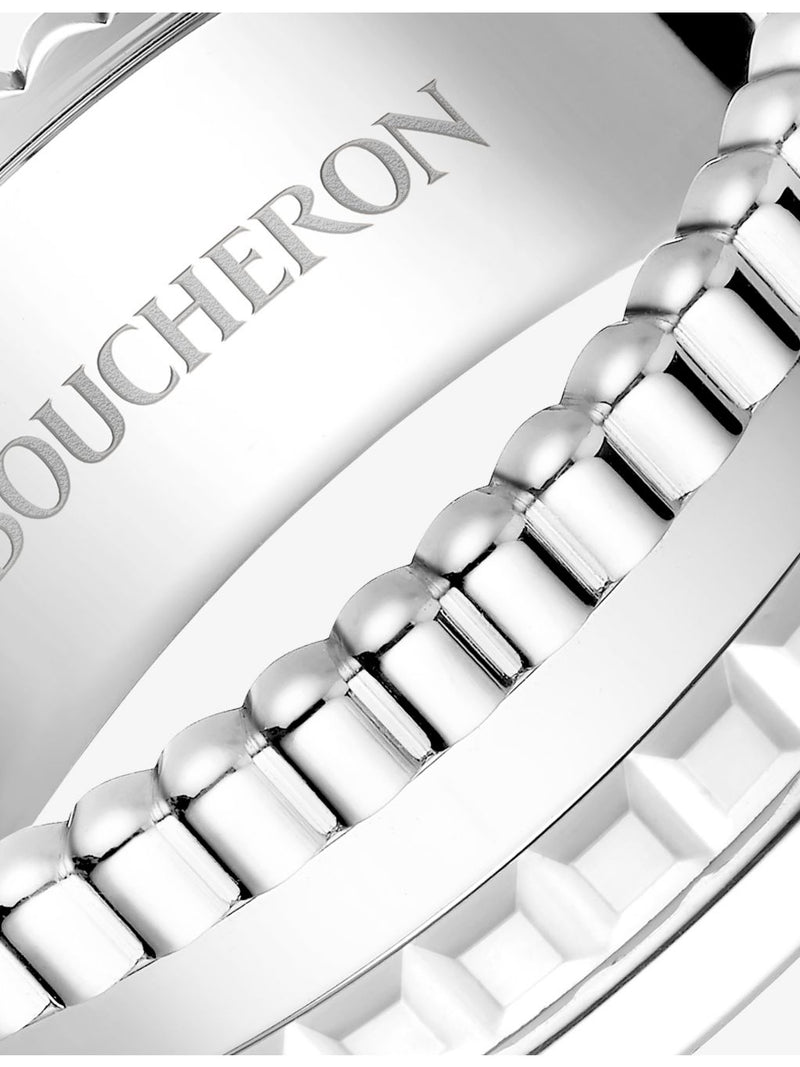 Boucheron Quatre Double White Edition 18ct white gold diamond ring, UK version