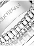 Boucheron 18ct white gold hyceram diamond ring 0.26ct, UK version