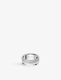 Boucheron Quatre Double White Edition Small 18ct White Gold, White Hyceram and Diamond Ring