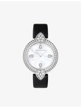selfridges Boucheron Serpent Bohème Steel and Leather Diamond Quartz Watch, 32mm- Buy online at McGrocer