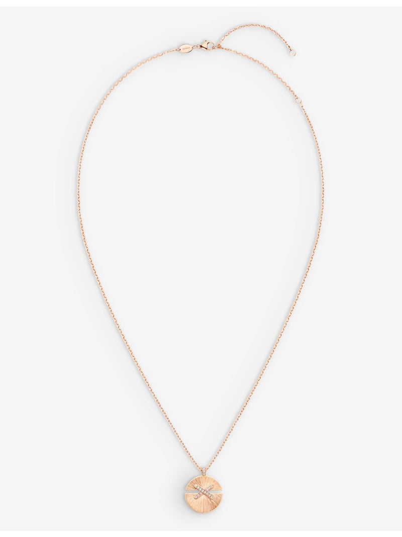 Chaumet Harmony medium 18ct rose-gold diamond pendant - British product